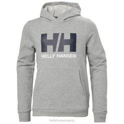 Helly Hansen France | Helly-Hansen Juniors 'HH Logo Hoodie 2.0 060J2501 azurite / brouillard bleu