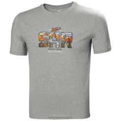 Helly Hansen France | Helly-Hansen T-shirt en coton biologique F2F masculin 060J891 gris mel sq