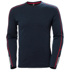 Helly Hansen Paris | Helly-Hansen Couche de base de l'équipage léger du Lifa Merino 2 en 1 060J1082 SPR le plus sombre