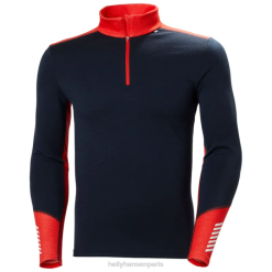 Helly Hansen Paris | Helly-Hansen Mena Mena Merino Medweight Half-Zip Base Base 060J1086 noir