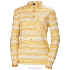 Helly Hansen Paris | Helly-Hansen chemise de flanelle biologique Lokka pour femmes 060J2024 Stripe de la Marine