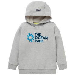 Helly Hansen Paris | Helly-Hansen sweat à capuche de course océanique pour enfants et juniors 060J2376 mélange gris